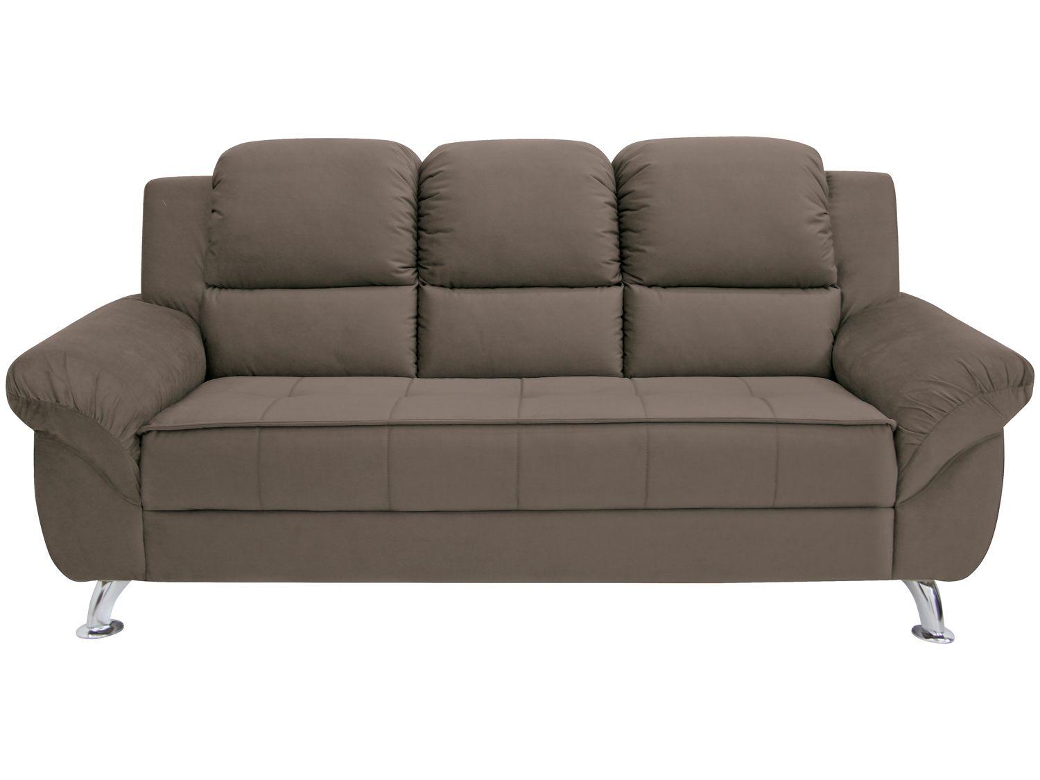 Sofá 3 Lugares Suede Marselha Linoforte