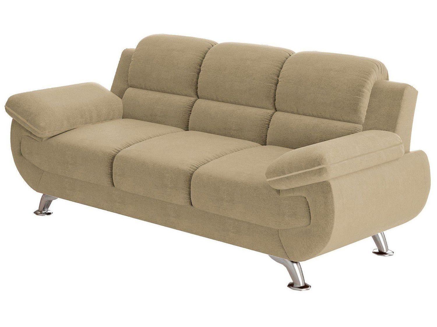 Sofá 3 Lugares Suede Spazium Linoforte