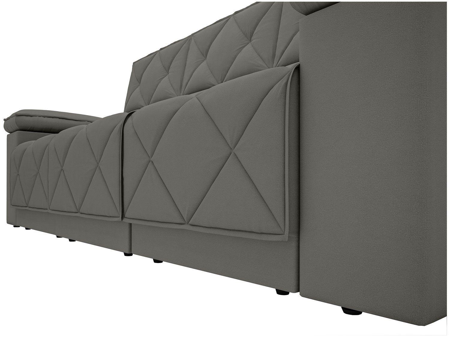 Sofá 4 Lugares Retrátil Reclinável Suede Dante Next Sofás