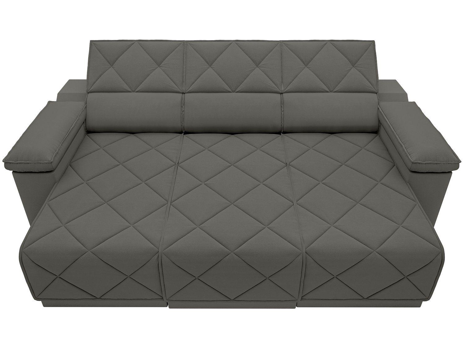Sofá 4 Lugares Retrátil Reclinável Suede Dante Next Sofás