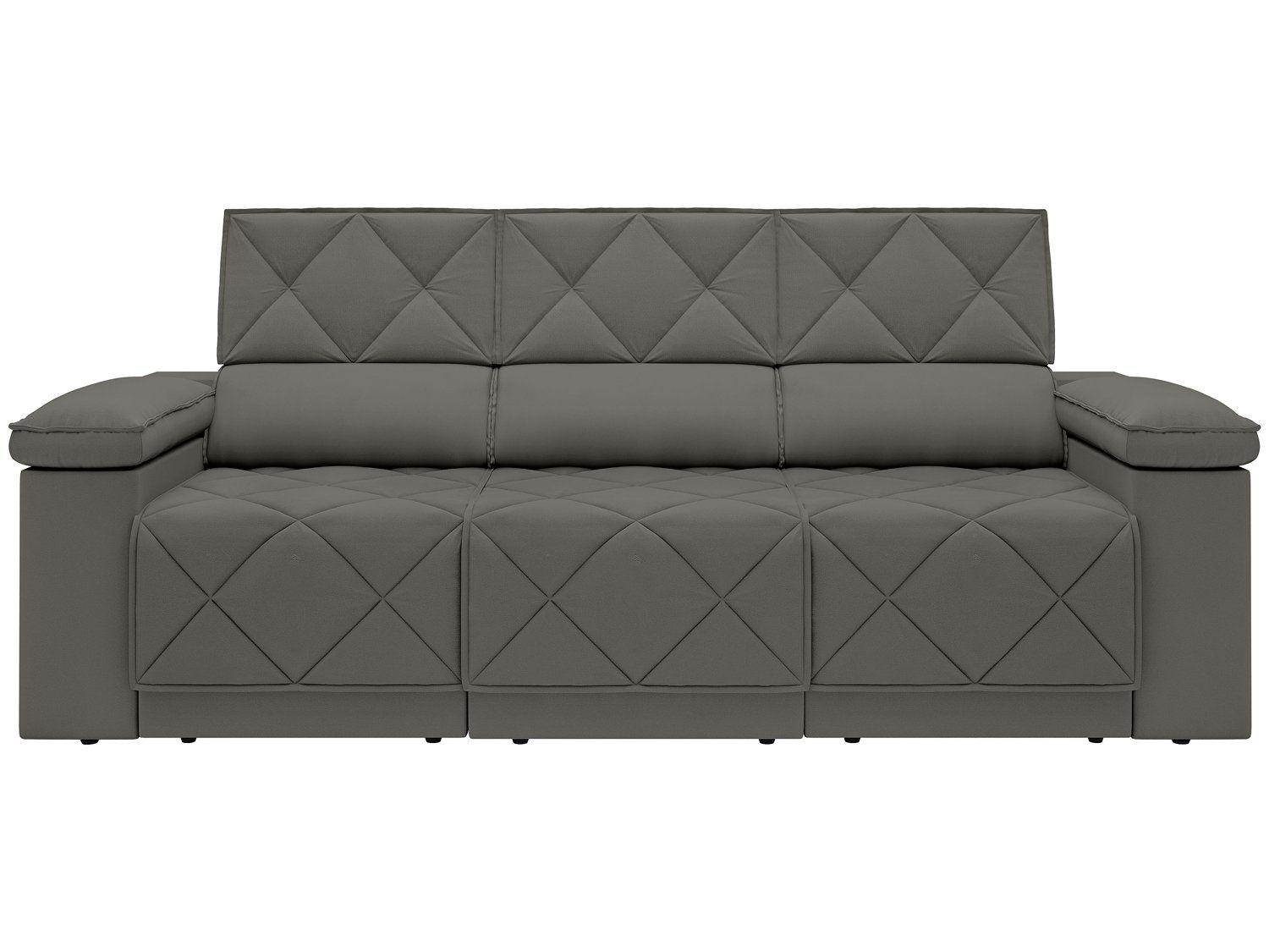 Sofá 4 Lugares Retrátil Reclinável Suede Dante Next Sofás