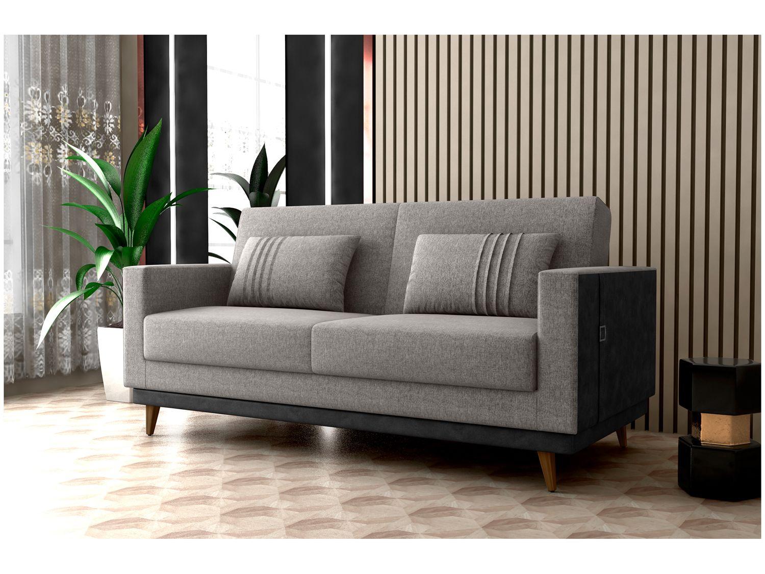 Sofá-cama 3 Lugares Casal Reclinável Facto e Linho Matrix Esther