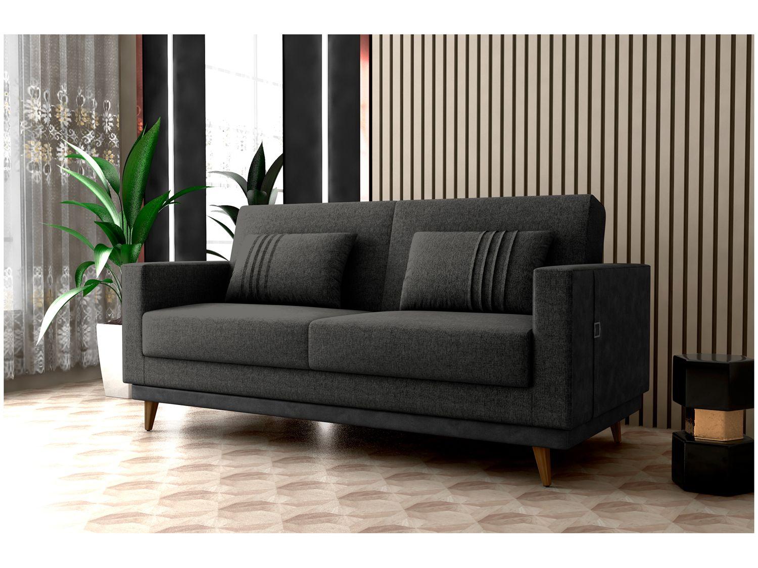 Sofá-cama 3 Lugares Casal Reclinável Facto e Linho Matrix Esther