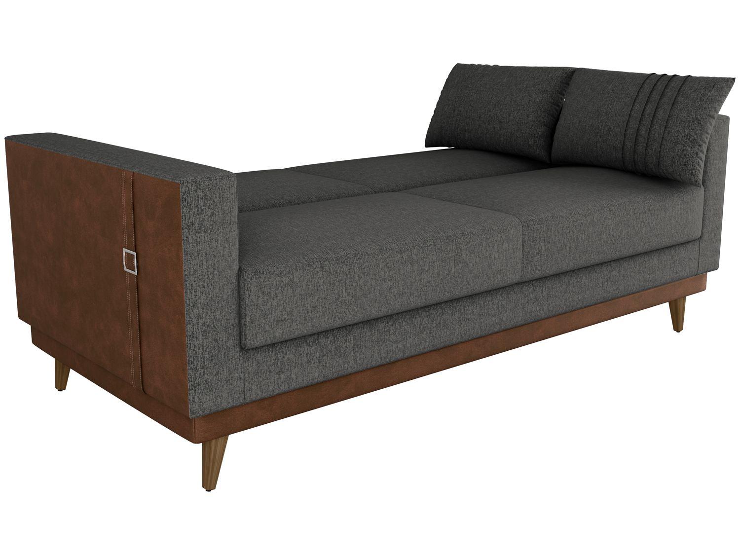 Sofá-cama 3 Lugares Casal Reclinável Facto e Linho Matrix Esther