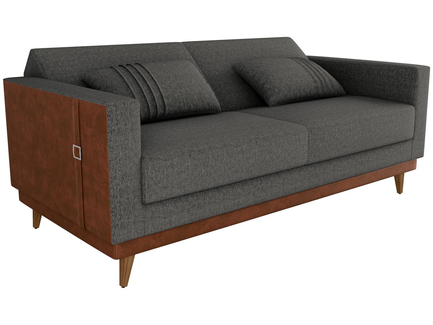 Sofá-cama 3 Lugares Casal Reclinável Facto e Linho Matrix Esther