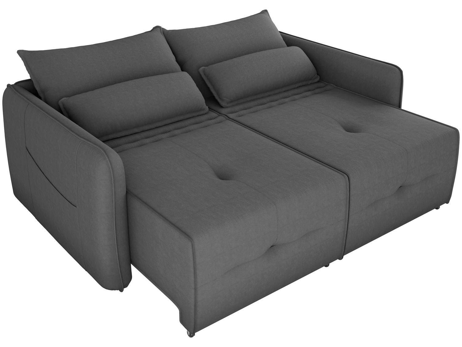 Sofá-cama 3 Lugares Casal Reclinável Veludo Matrix Celine