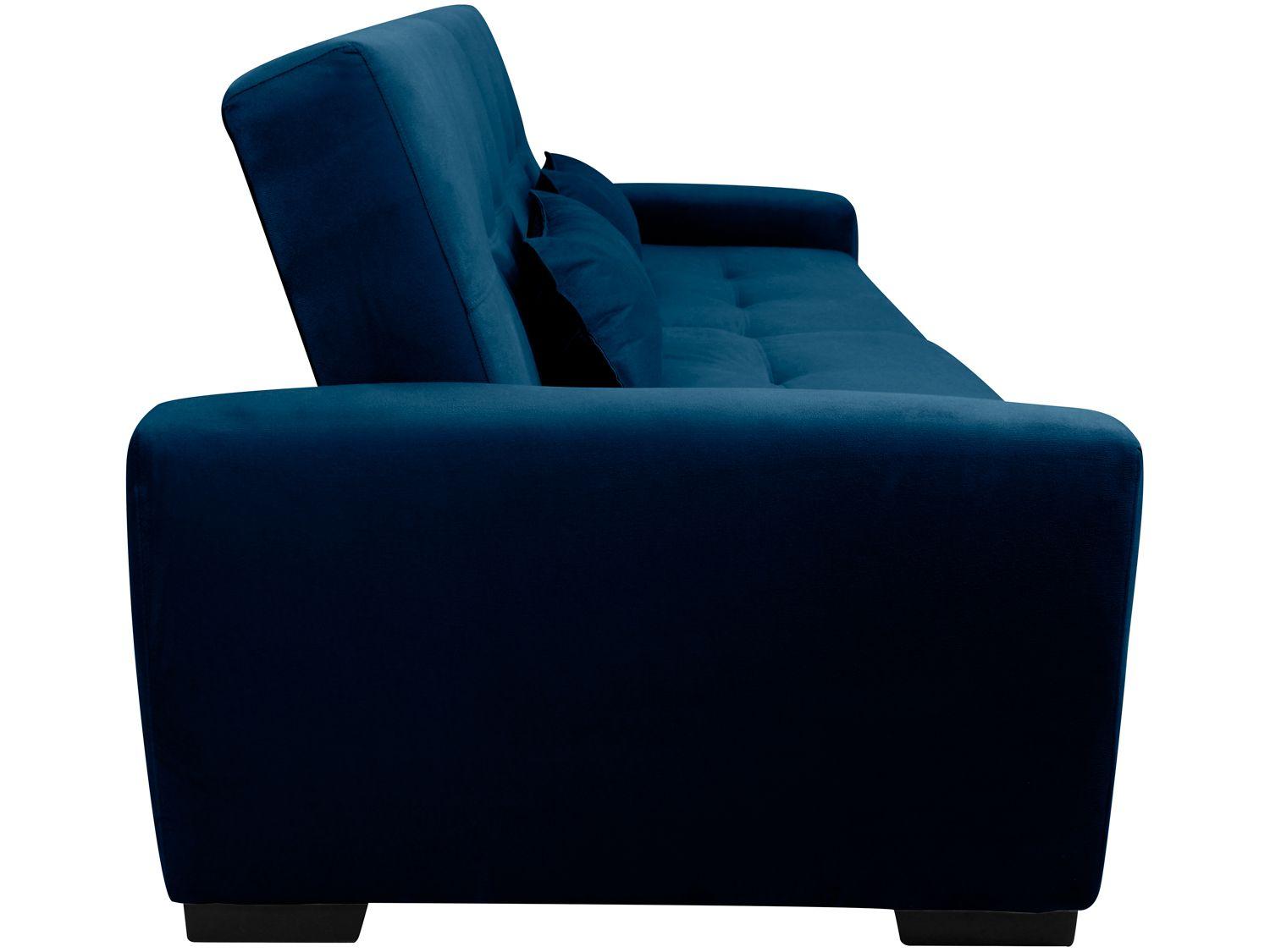 Sofá-cama 3 Lugares Casal Reclinável Veludo Matrix Lavínia