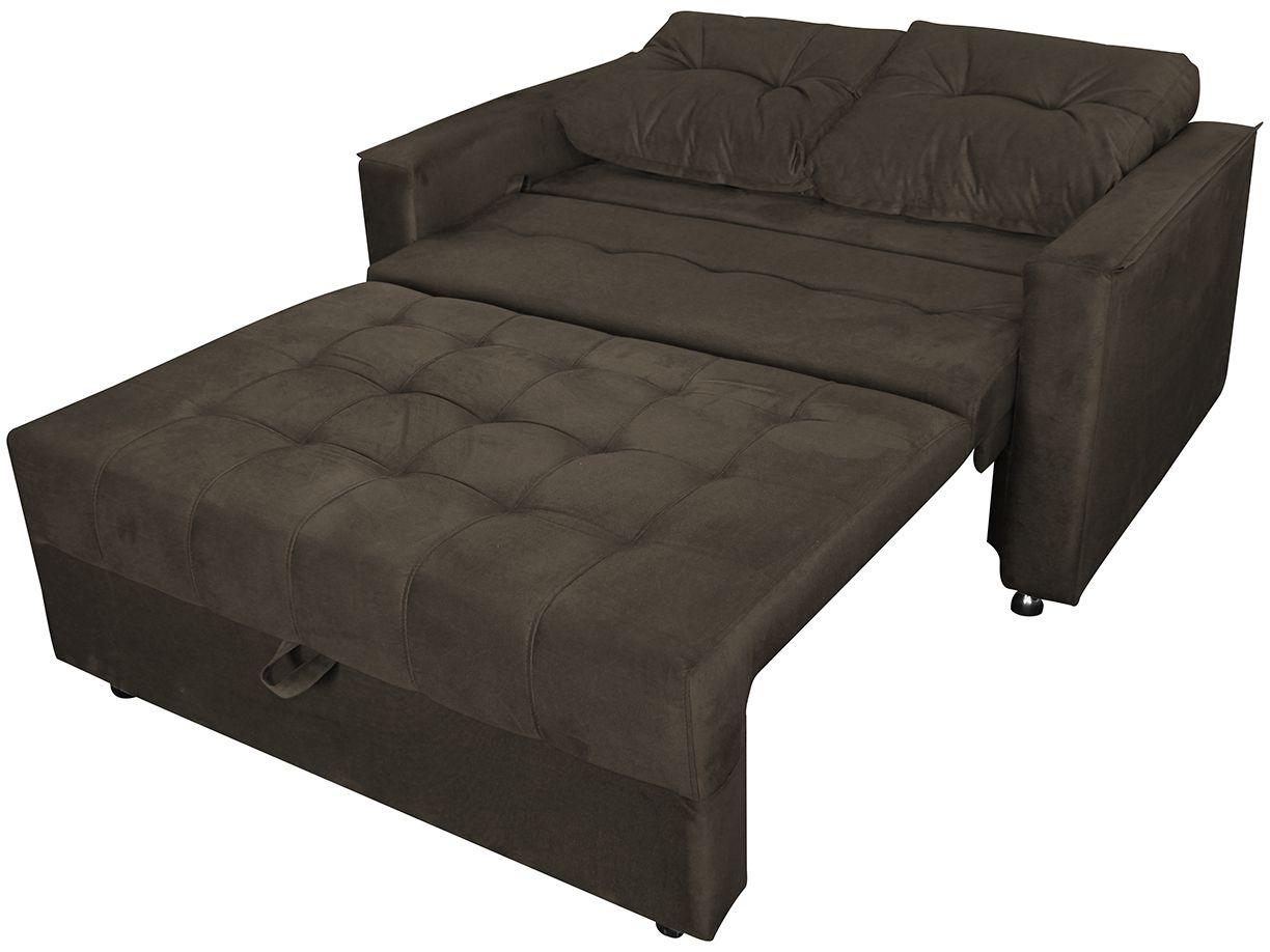 Sofá-cama Casal 2 Lugares Reclinável Veludo Matrix Drika