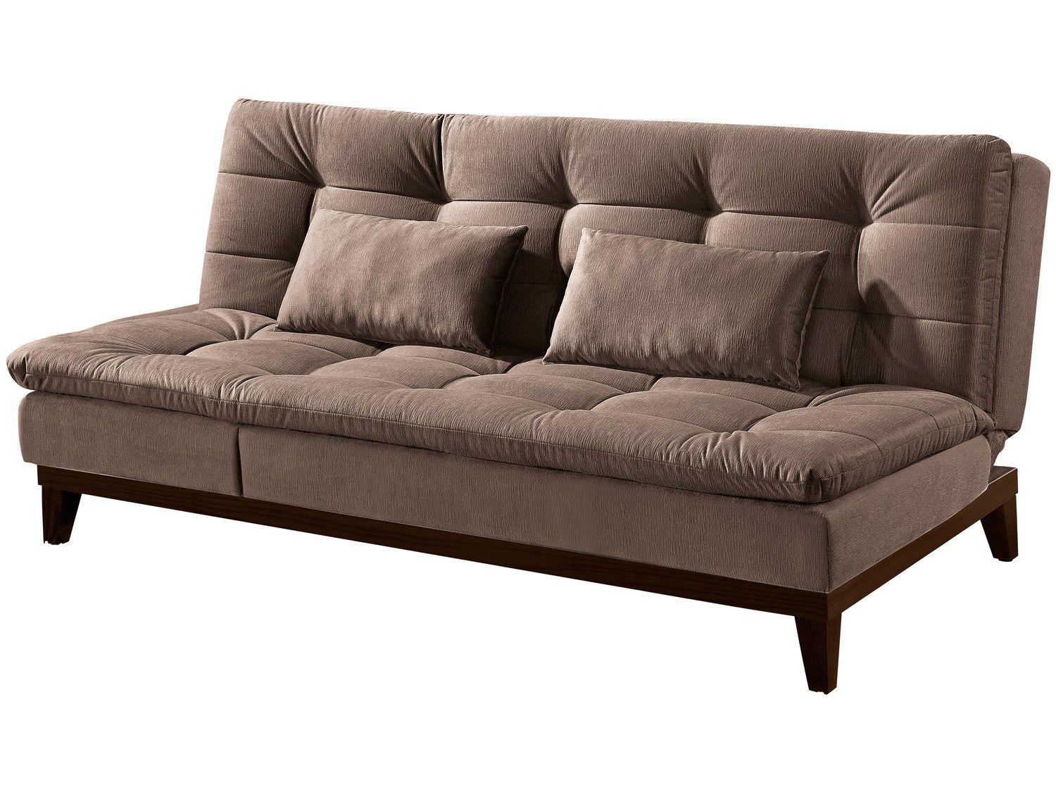 Sofá-cama Casal 3 Lugares Reclinável Suede Linoforte Jade BPM A2