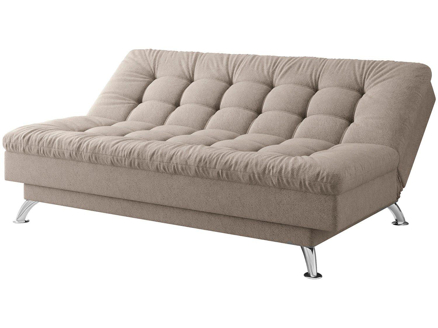 Sofácama Casal 3 Lugares Reclinável Suede Linoforte Lux Sofá 3