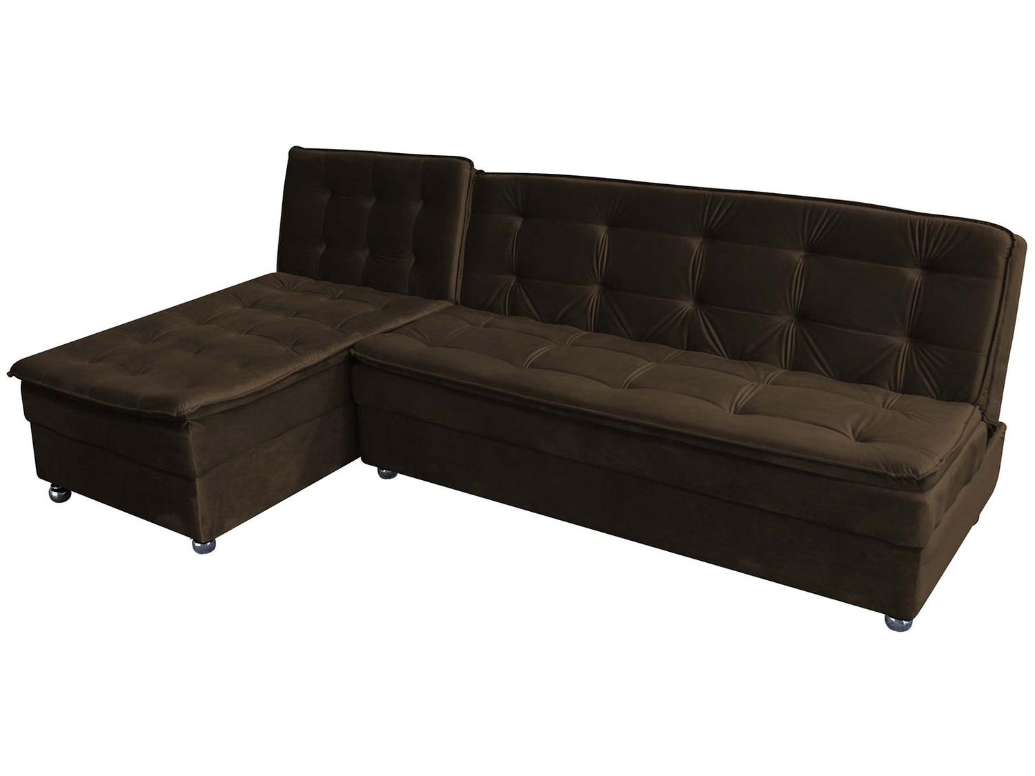 Sofá-cama Casal 3 Lugares Reclinável Suede Matrix Penélope