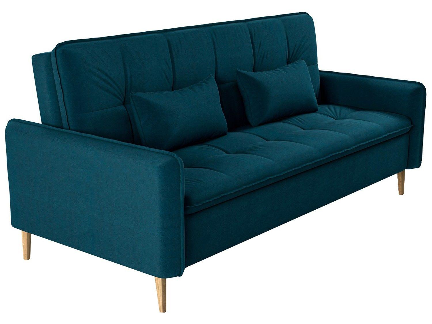 Sofá-cama Casal 3 Lugares Reclinável Veludo