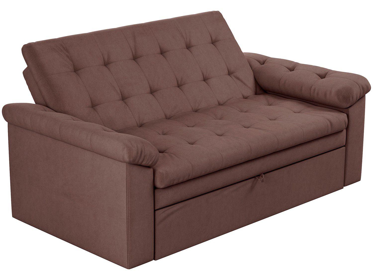 Sofácama Casal 3 Lugares Reclinável Veludo Matrix Roxane Sofá 3