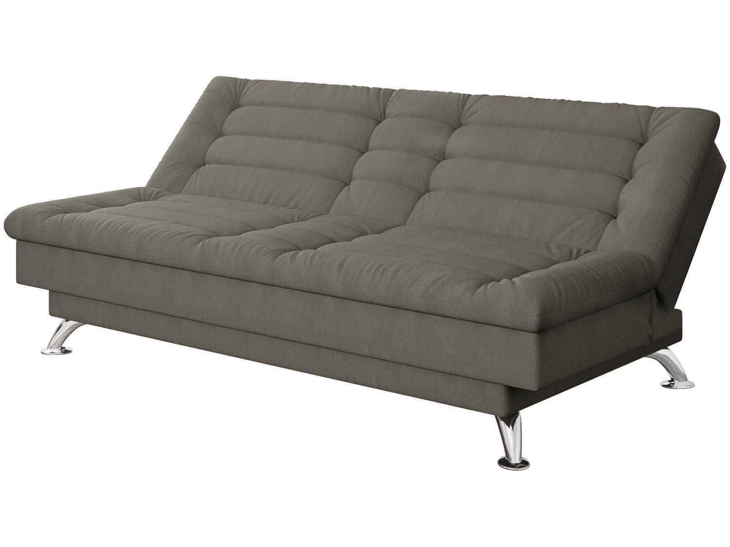 Sofácama Casal 3 Lugares Suede Reclinável Linoforte Maya Sofá 3