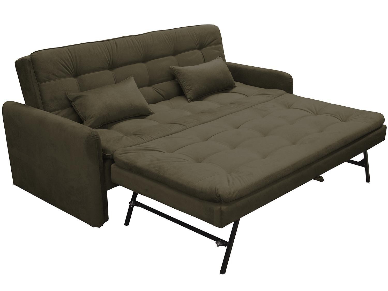 SofáCama Casal 3 Lugares Suede Reclinável Matrix Madalena Sofá 3