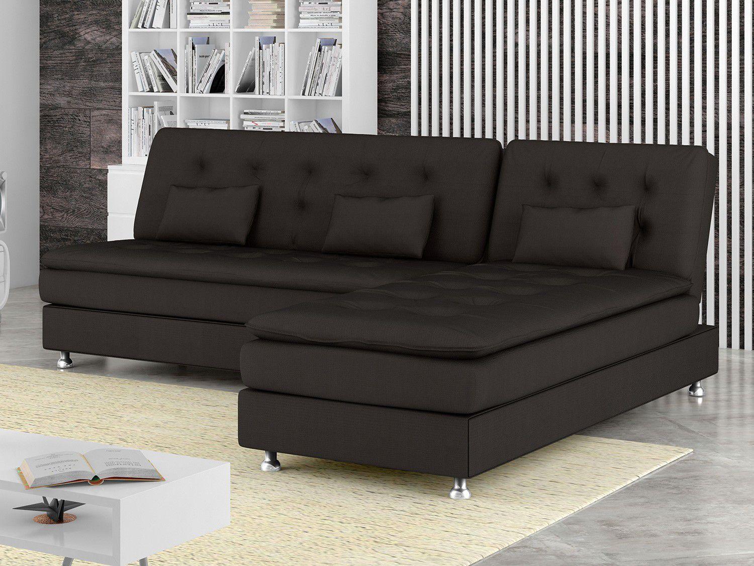 SofáCama Casal 4 Lugares Suede Reclinável Matrix Penélope Sofá 2