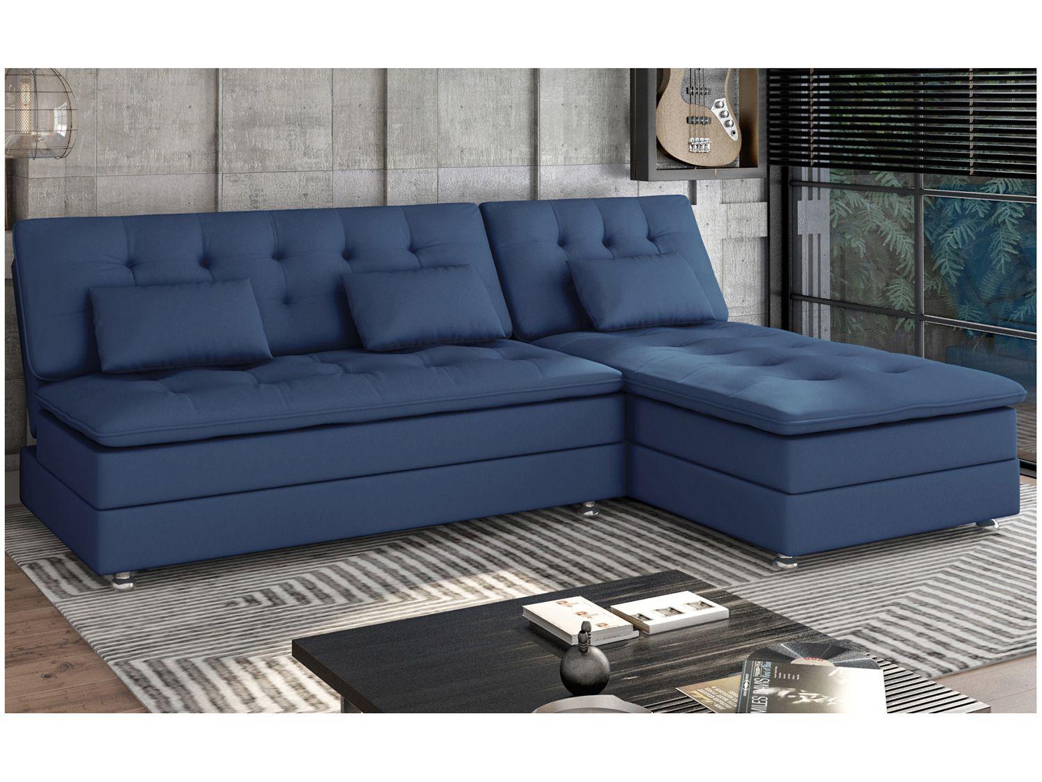 SofáCama Casal 4 Lugares Suede Reclinável Matrix Penélope Sofá