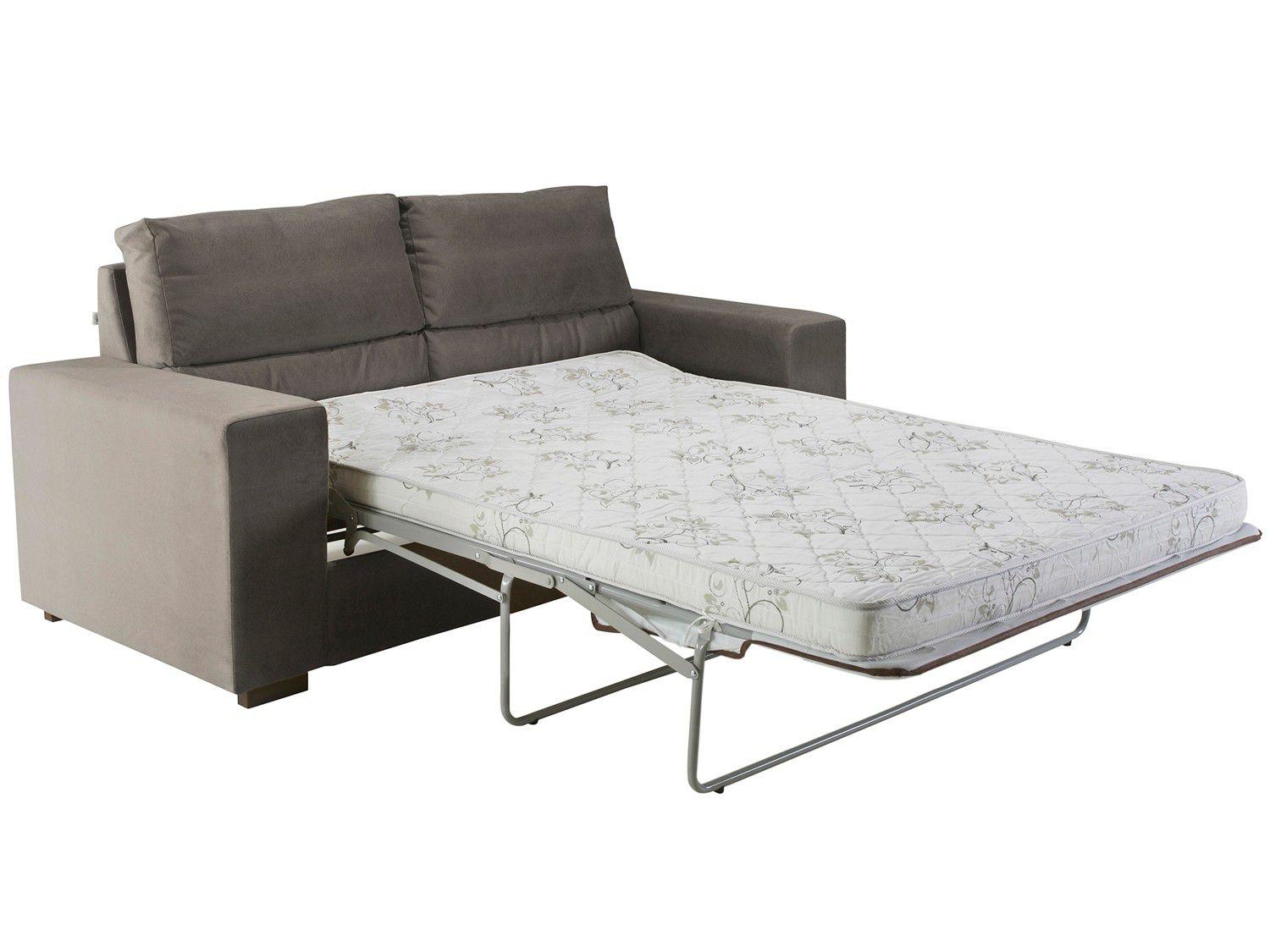 Sofá Cama Casal Suede Herval Vivere MH 4130 SofáCama Magazine Luiza