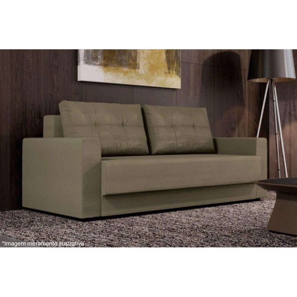 Sofá Cama Kappesberg Ipanema Suede Azul D007 SofáCama Magazine Luiza