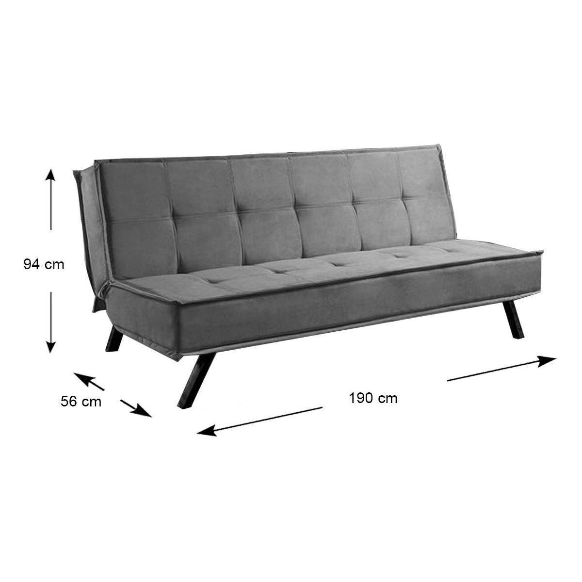 Sofá Cama Paropas Sicília Extra 3lugares Azul A Costa Rica Sofá