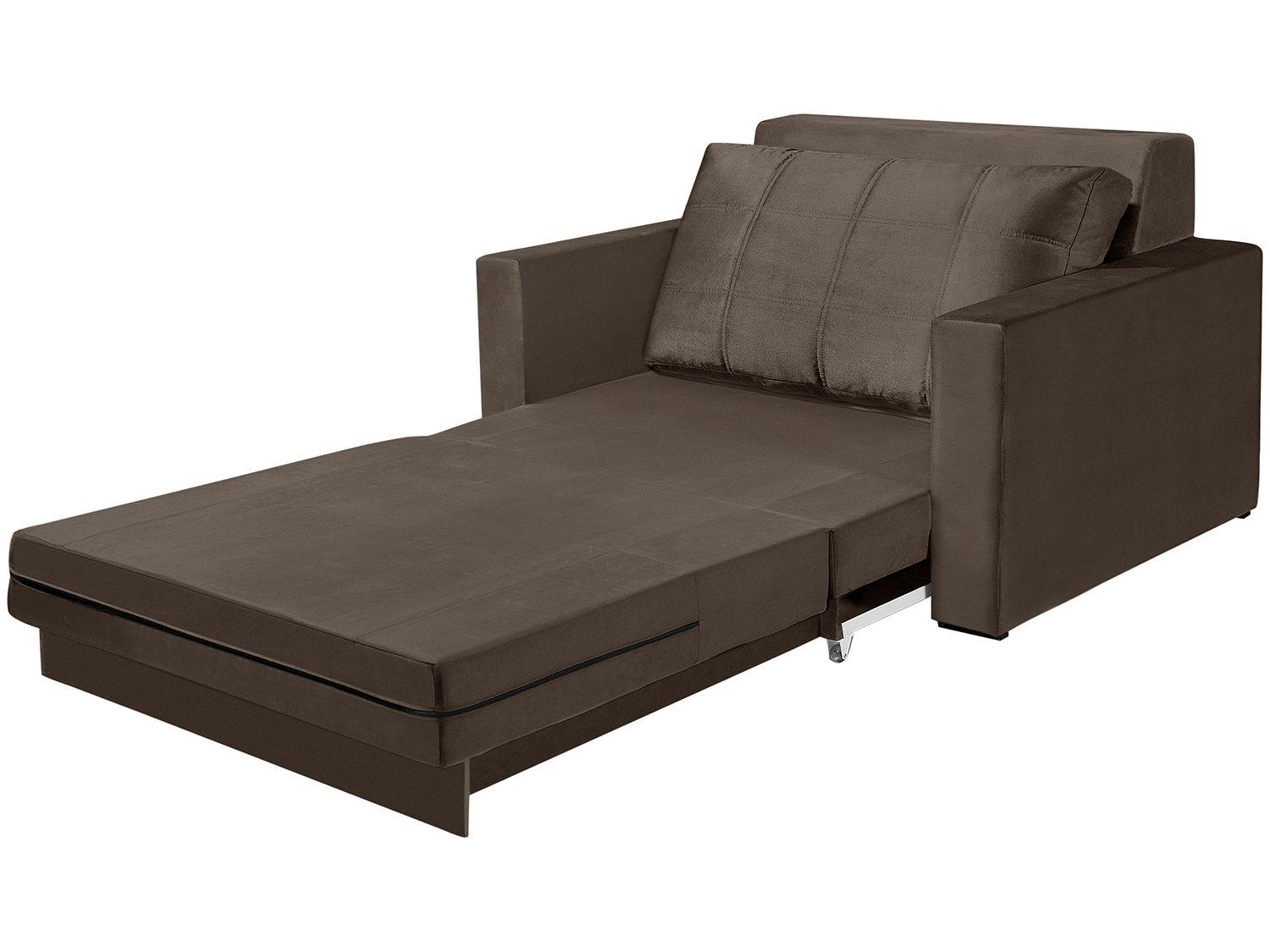 SofáCama Solteiro 1 Lugar Suede Retrátil American Comfort Diva