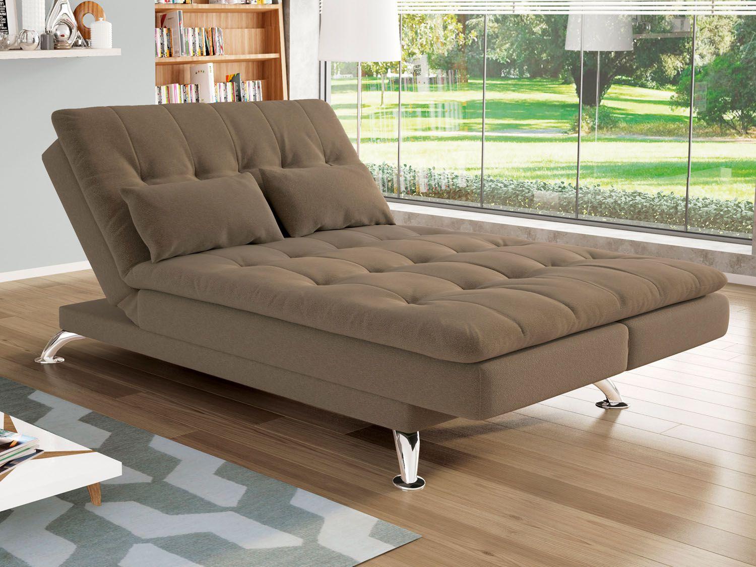 Sofácama Suede Reclinável Linoforte Jade A2 SofáCama Magazine Luiza