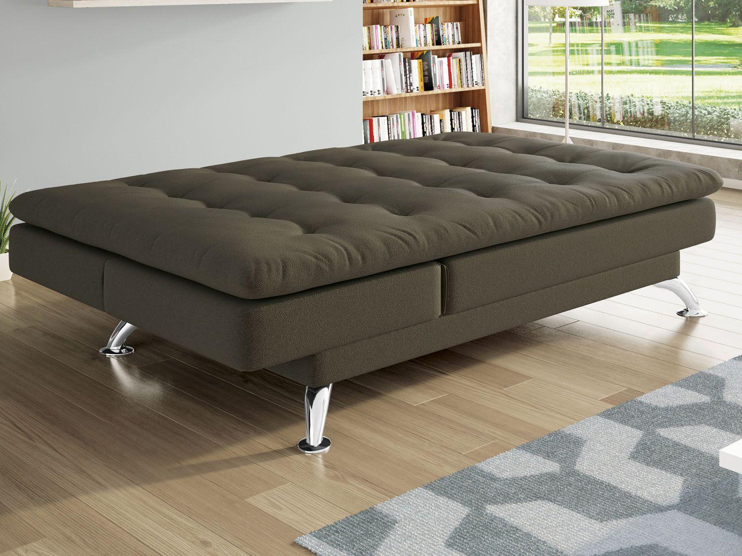 Sofácama Suede Reclinável Linoforte Jade A2 SofáCama Magazine Luiza