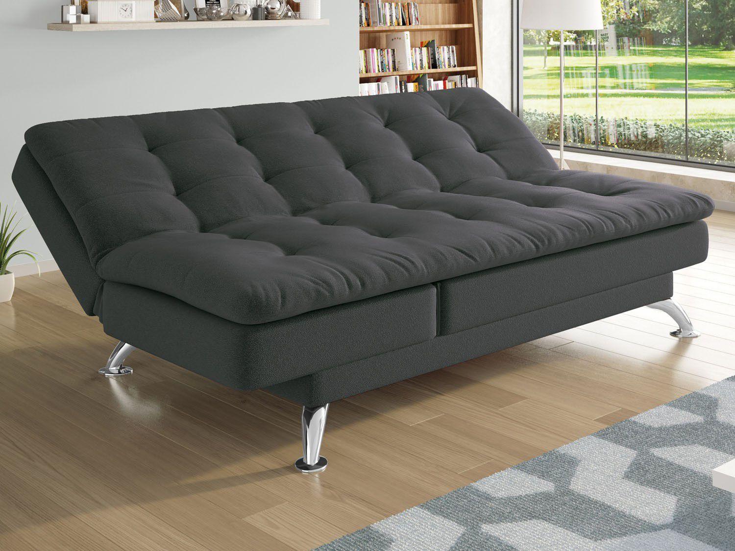 Sofácama Suede Reclinável Linoforte Jade A2 SofáCama Magazine Luiza