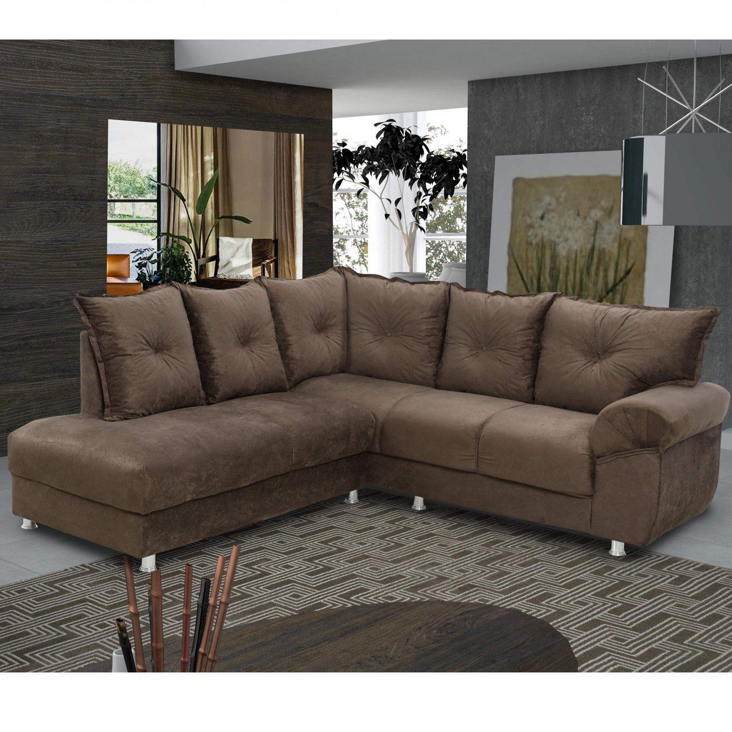 Sofá Canto 5 Lugares Chicago Gazin Marrom Sofá 5 Lugares Magazine Luiza