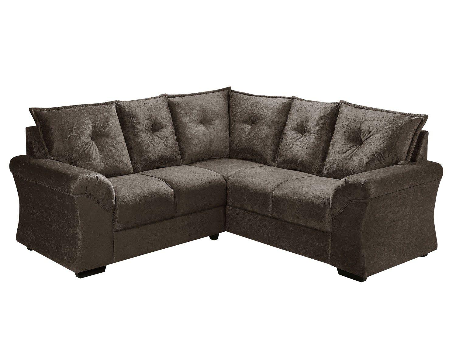 Sofá de Canto 2 e 3 Lugares Suede Santiago American Comfort Sofá de