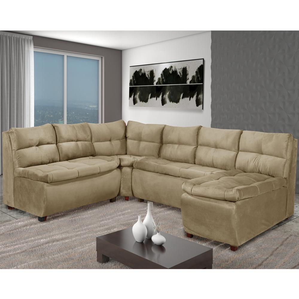 SofÃ de Canto Com Chaise 3x2 Lugares Chile Bello Estofados Sofá de