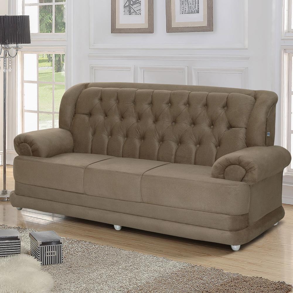 sofá finlândia 3 lugares pluma castor Sofá casa Sofás Magazine Luiza