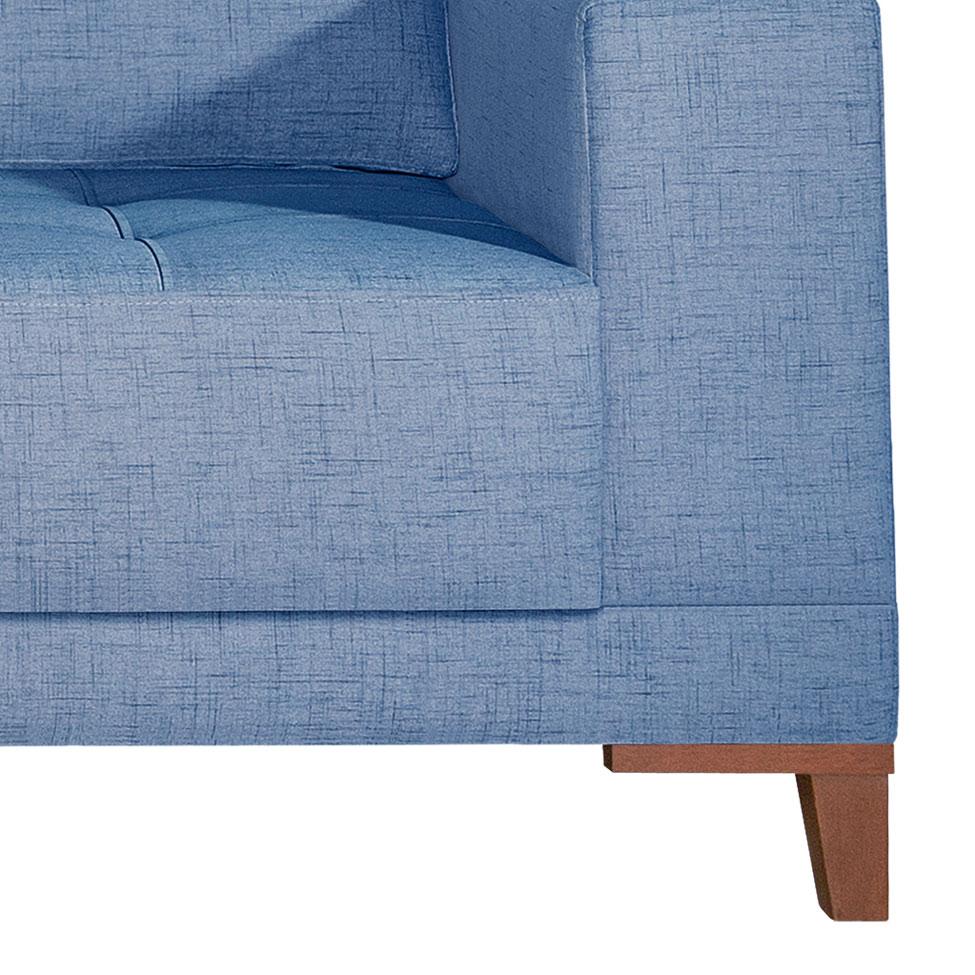 Sofá Plus Volga 4 Lugares Linho Azul 280 cm Mobly Sofá 4 Lugares