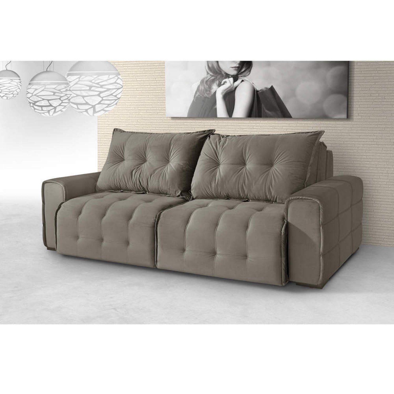 Sofá Retrátil 2 Lugares Dublin FortBello Estofados Chocolate Sofás