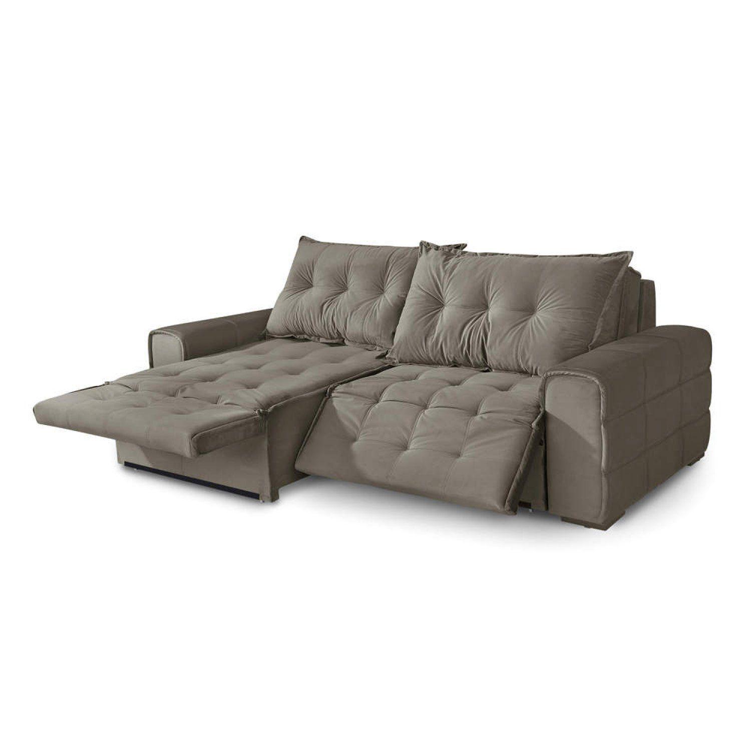 Sofá Retrátil 2 Lugares Dublin FortBello Estofados Chocolate Sofás