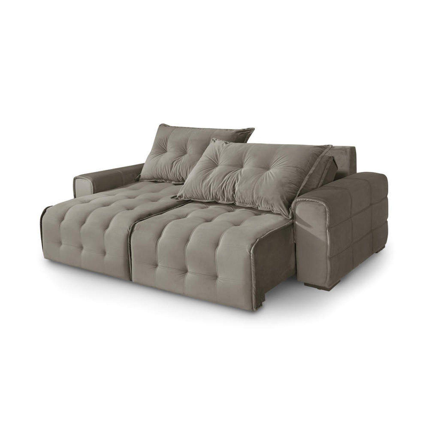 Sofá Retrátil 2 Lugares Dublin FortBello Estofados Chocolate Sofás