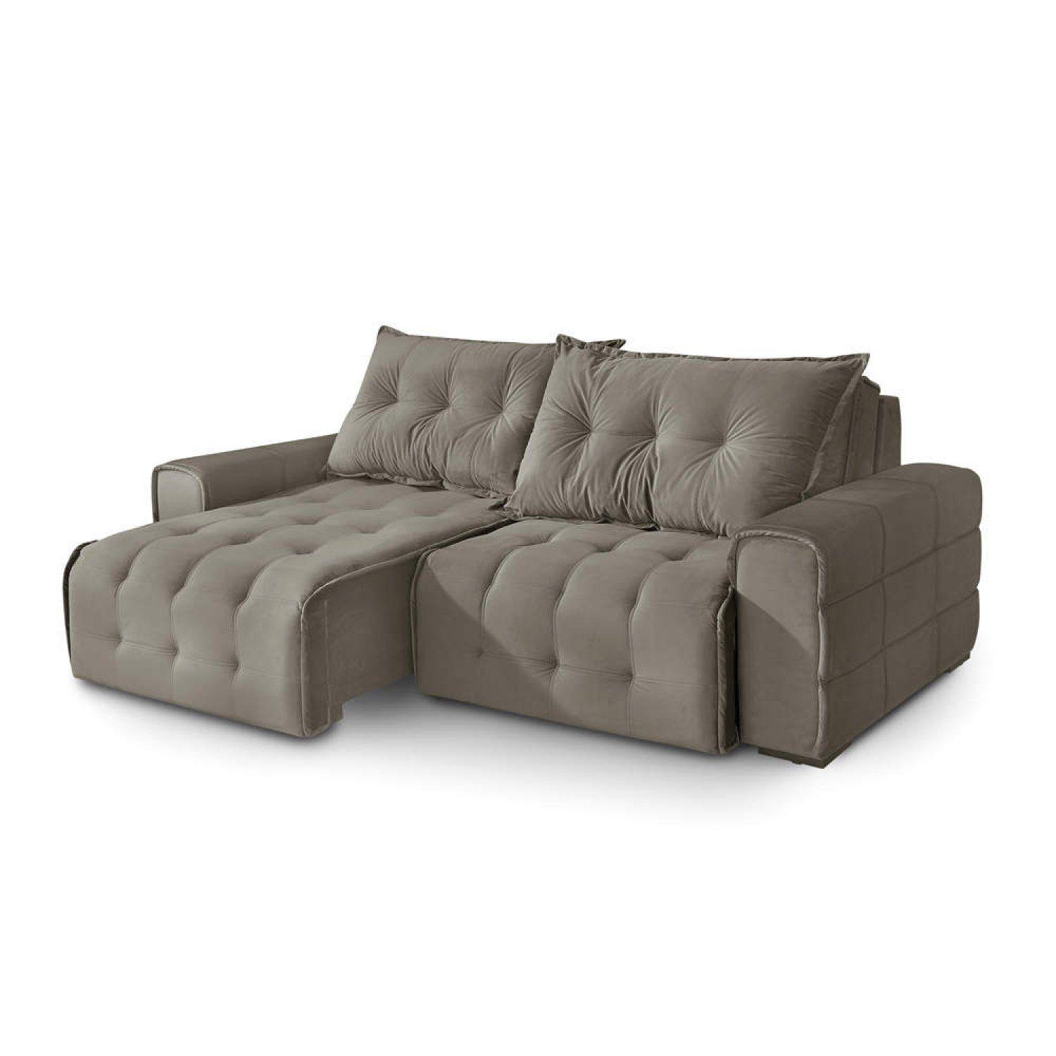 Sofá Retrátil 2 Lugares Dublin FortBello Estofados Chocolate Sofás