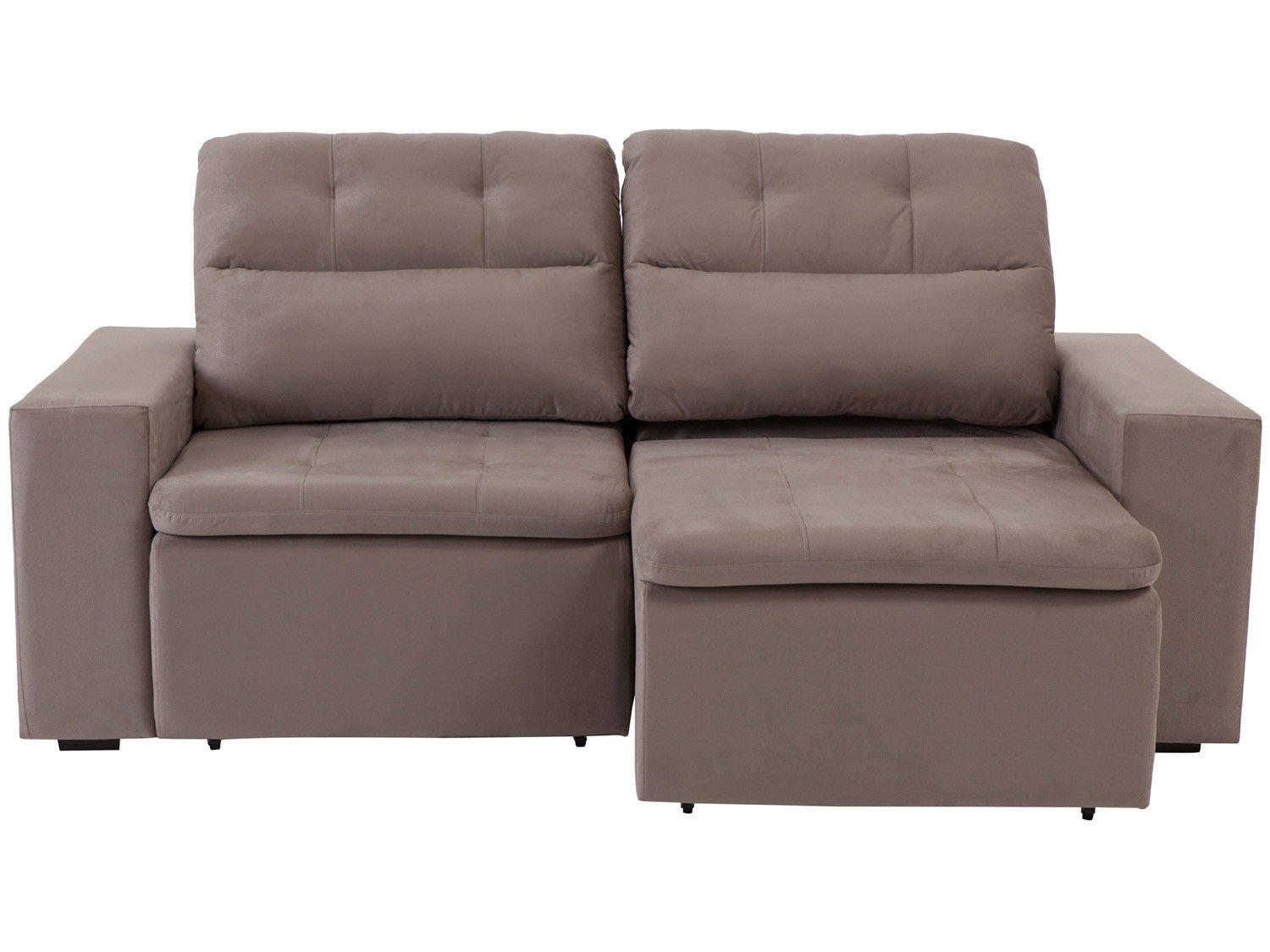 Sofá Retrátil e Reclinável 3 Lugares Agatha Gralha Azul Sofás