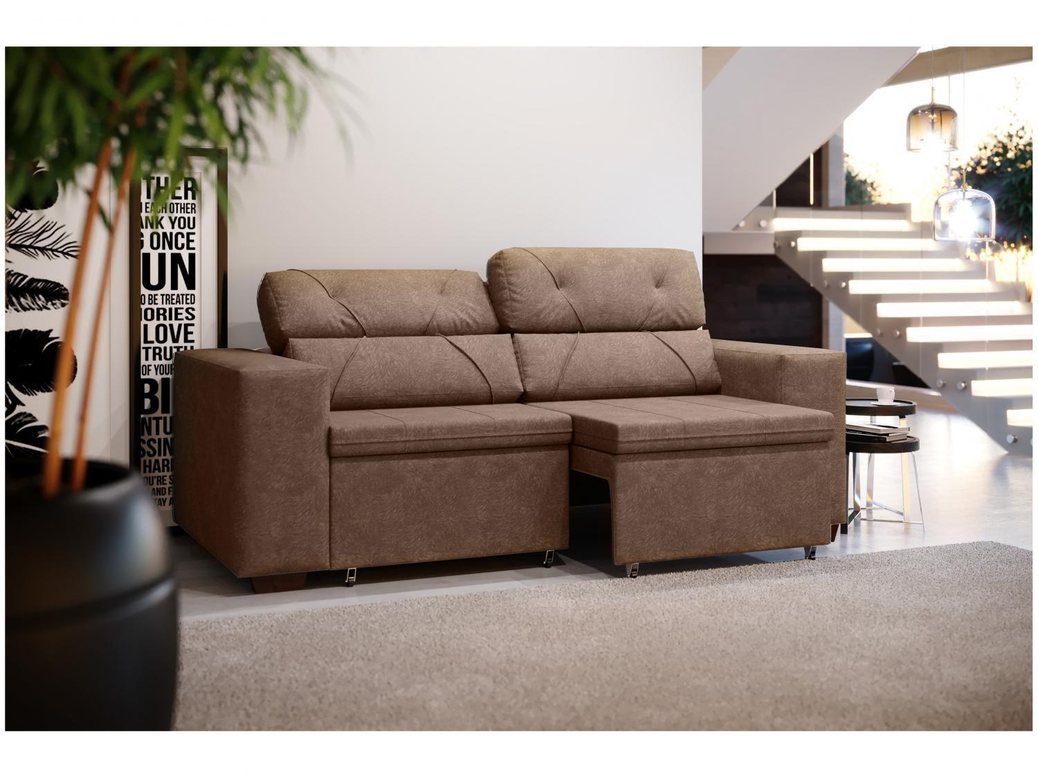 Sof Retr til e Reclin vel 3 Lugares Suede - Phormatta 