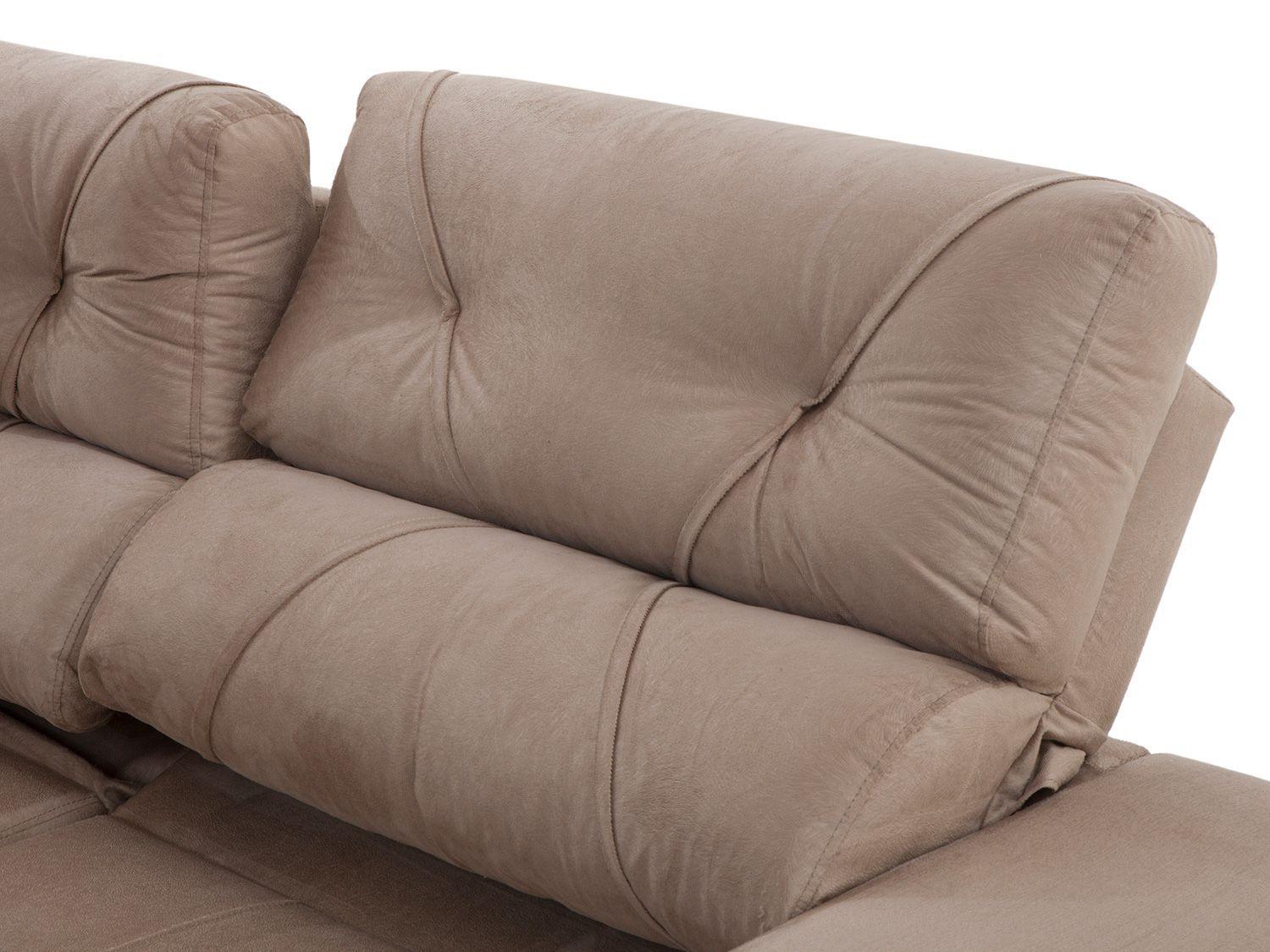 Imagem de Sofá Retrátil e Reclinável 3 Lugares Suede