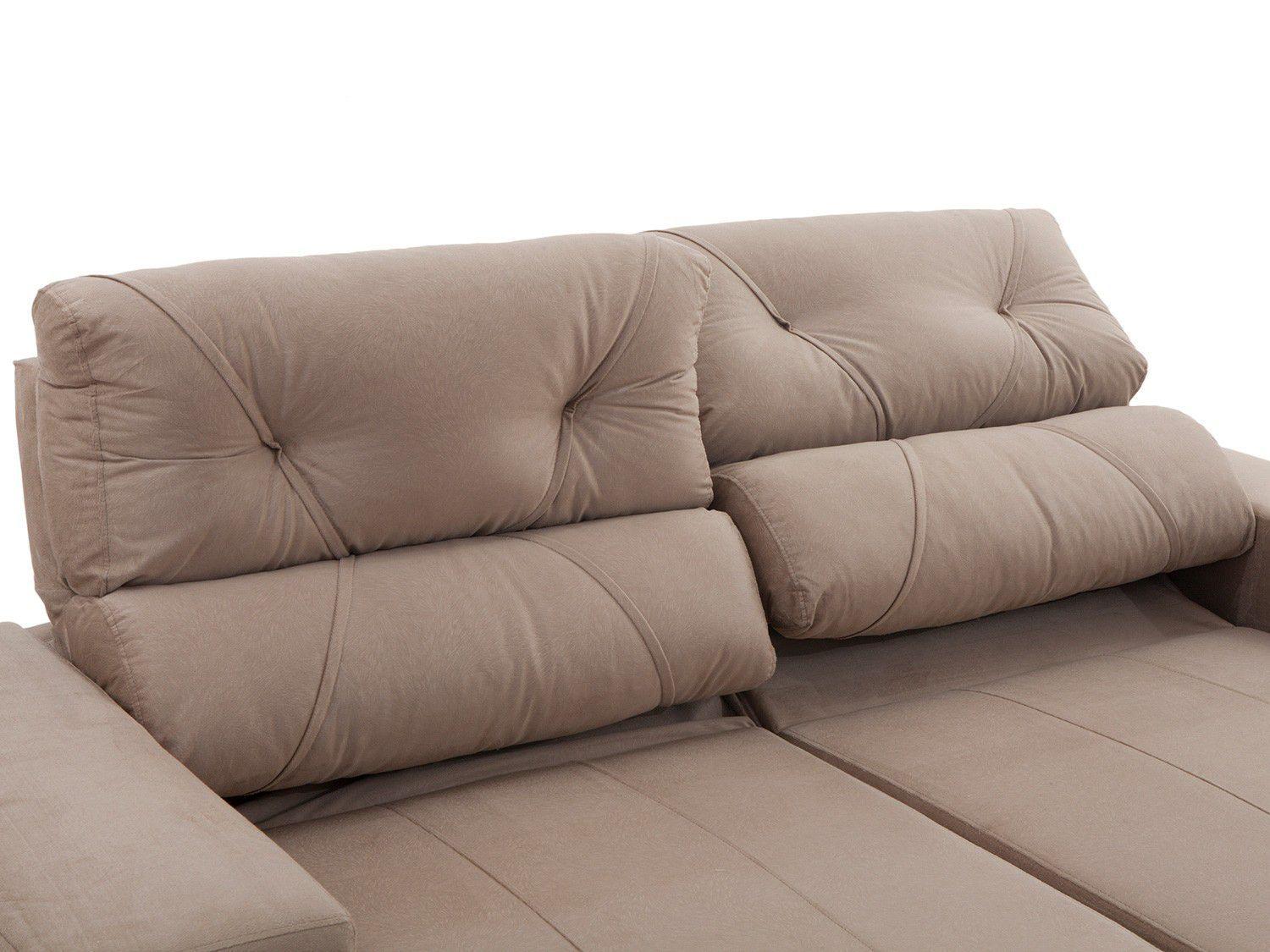 Imagem de Sofá Retrátil e Reclinável 3 Lugares Suede