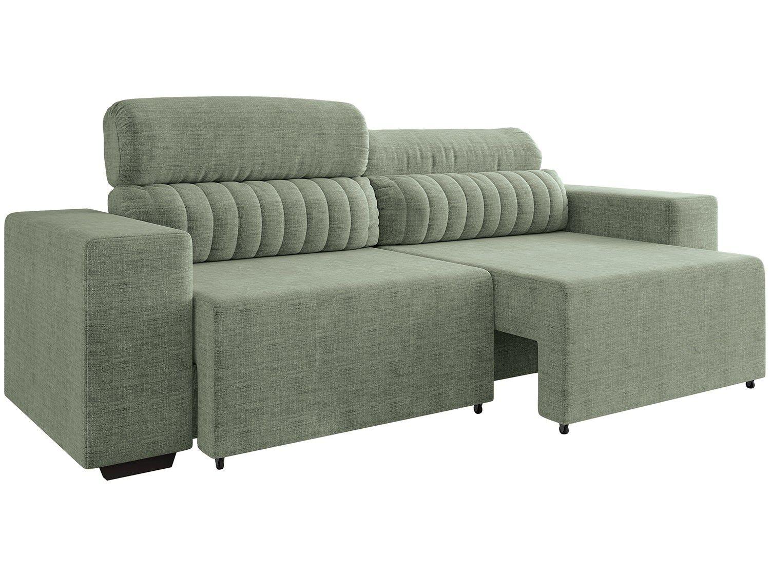 Sofá Retrátil e Reclinável 4 Lugares Revestimento Suede Elite Style