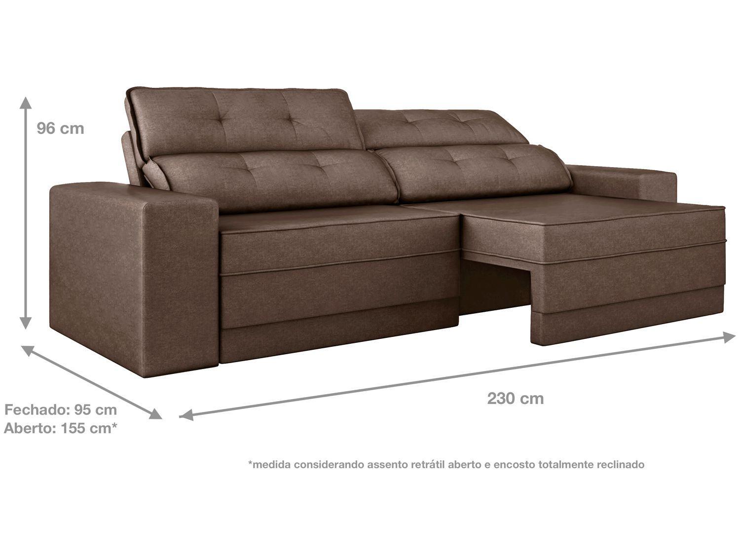 Imagem de Sofá Retrátil e Reclinável 4 Lugares Velosuede