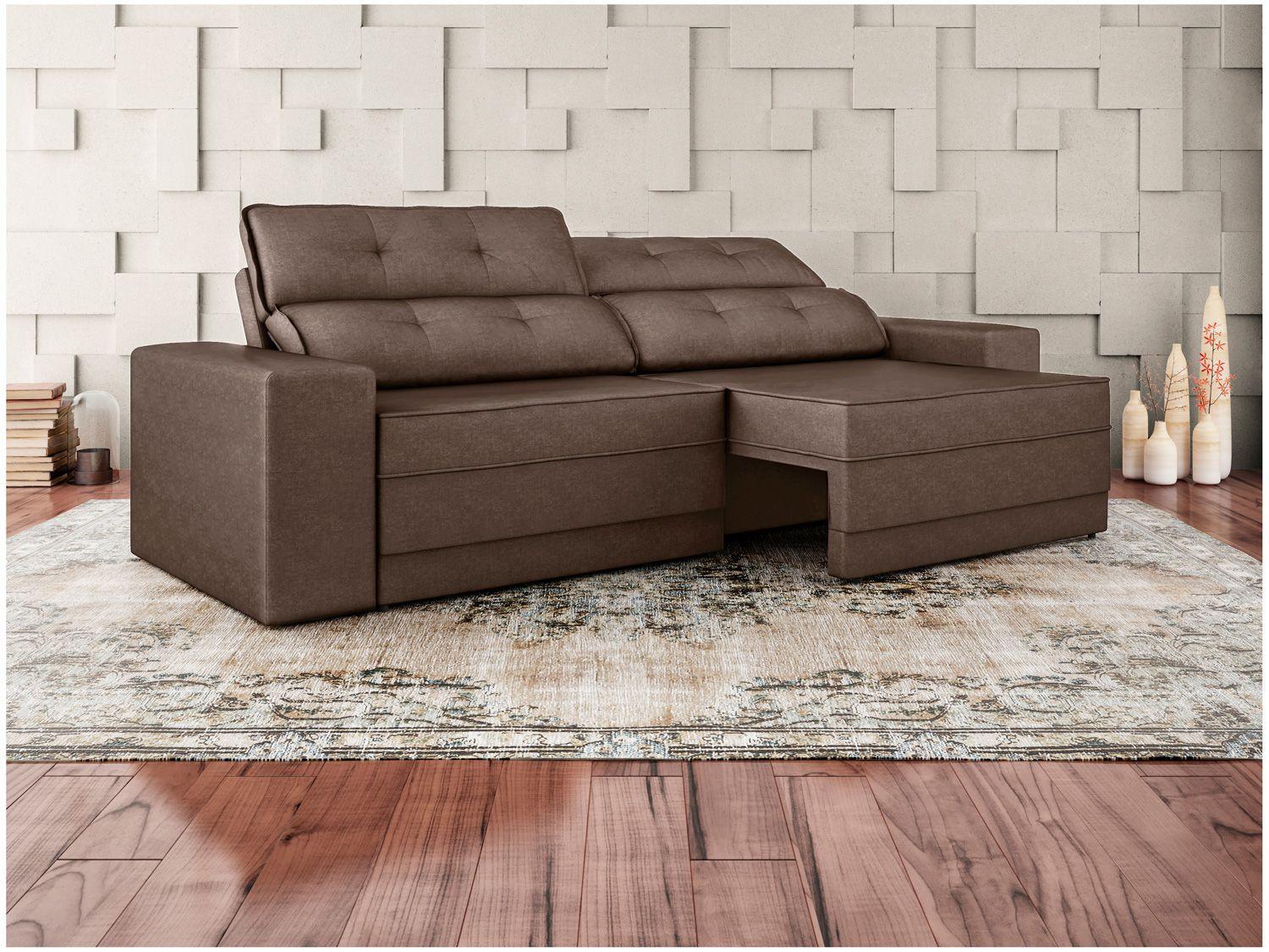 Imagem de Sofá Retrátil e Reclinável 4 Lugares Velosuede