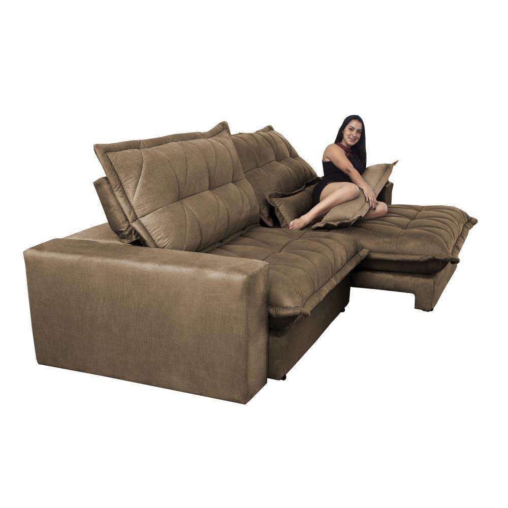 Sofa Retrátil e Reclinável com Molas Ensacadas Cama inBox Soft 2,32 Mts