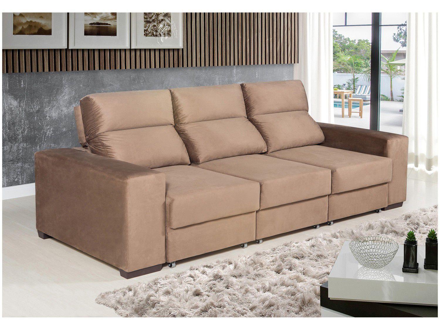 Sofá Retrátil Reclinável 3 Lugares Chapecó Catarina Sofás