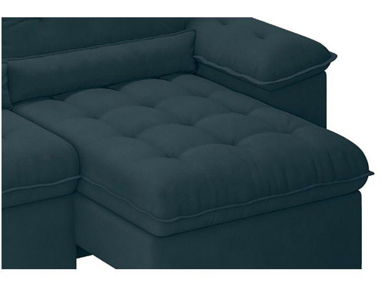 Sofá Retrátil Reclinável 3 Lugares Suede Veludo