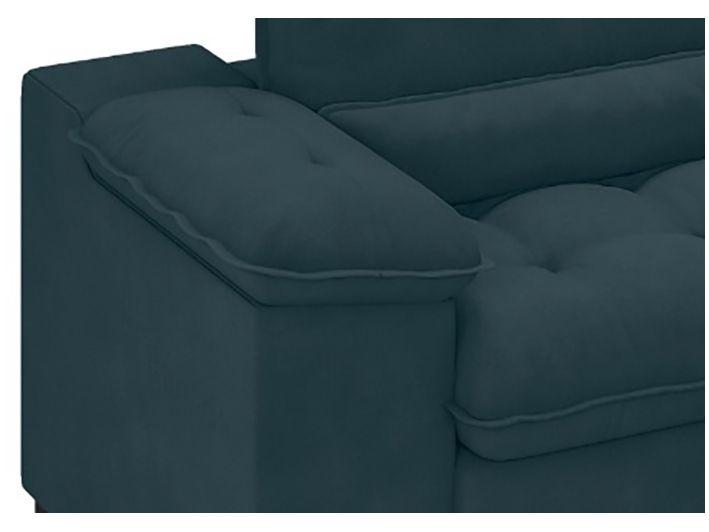 Sofá Retrátil Reclinável 3 Lugares Suede Veludo