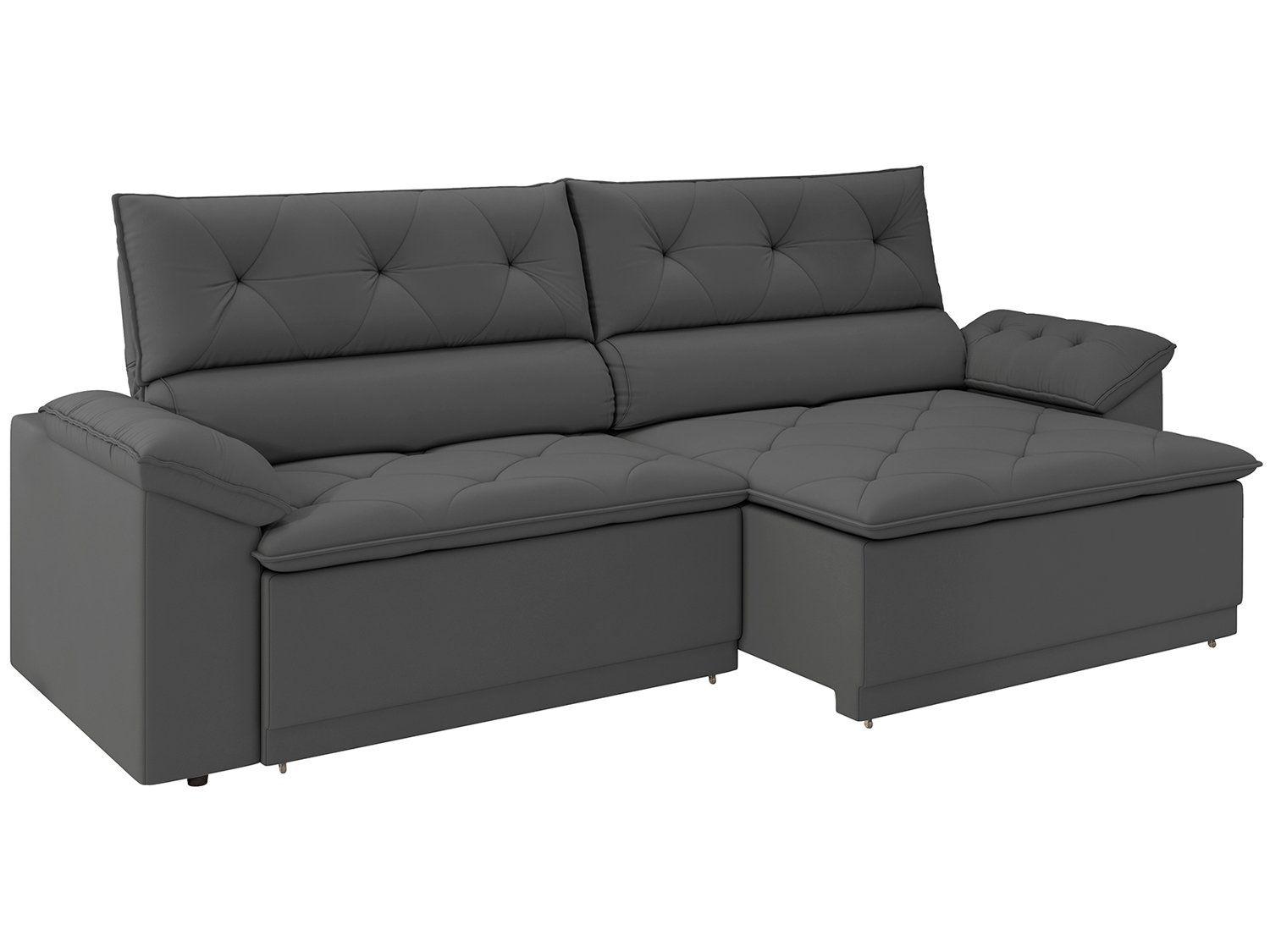 Sofá Retrátil Reclinável 3 Lugares Veludo Ibiza Besthouse