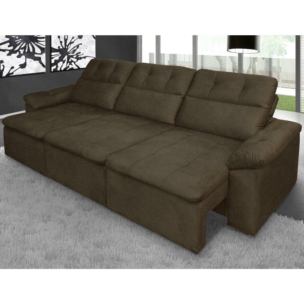 Sofá Retrátil Reclinável 6 Lugares 285cm Only Gralha Azul Sofás